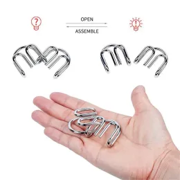 8pcs Montessori Metal Puzzle Wire IQ Mind Brain zwiastun