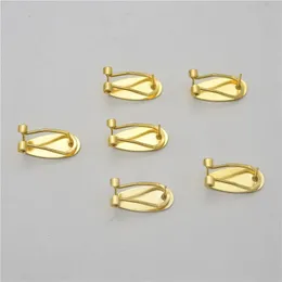100pcs 85185mm Copper Material Earring Clip Ellipseshaped Posts DIY Finding 240315