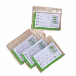 Personal Clear ID Bank Working Card Holder Exhibiti ID Namn Waterproof PVC Card Covers Hylsa Kvinnor Män Kreditkortshållare Väskor Q9lm#