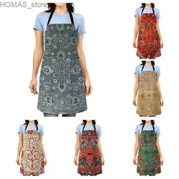 Förkläden estetiska kvinnor kök förkläde original barn vattentät tjej anpassad man servitör arbete förkläde oljeprov marocko vintage persien y240401