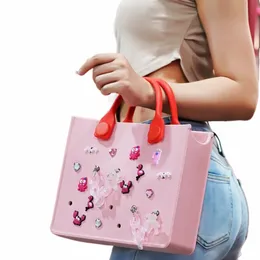 the orange guy Pink Casual Waterproof Travel Tote Bag Women Fi New EVA Punched Handbag Fit Charms Outdoor Beach Bags n1tZ#