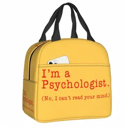 Jag är en psykolog nej, jag kan inte läsa din sinne lunchpåse psykolog termisk kylare isolerad lunchlåda för womne barn matväskor o5rz#