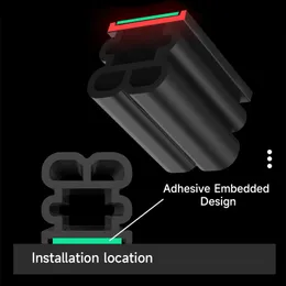 Seametalauto-Tür Gummi-Dichtungsstreifen Doppelschichtwetterstreifen Autotür/Kapuze/Rumpfstyling Protektor Anti-Scratch-Dichtungsstreifen