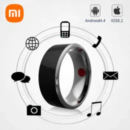 Kontrollera nya Xiaomi NFC Smart Ring Electronic Bluetooth Ring Solar Ring IC/ID Omskrivbar Analog åtkomstkort Tagknapp IP68 Vattentät