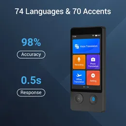 Wooask Instant Smart Translator Устройство голосового перевода в реальном времени, 144 языка онлайн в автономном режиме для туристического бизнеса W12 240327