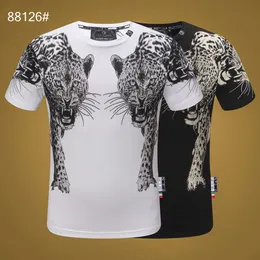 Designer T-shirts Philippe Plains Summer Fashion New Product Men's Diamond Double Tiger Head Personlig Cool Fit Short Sleeve T-shirt PP Herrkläder 16