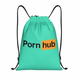 Pornhubs Рюкзак на шнурке Спортивная спортивная сумка для женщин и мужчин Porn Hub Магазин подарков Sackpack W0Wd#