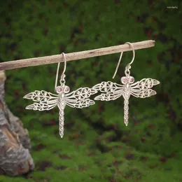 Dingle örhängen fashionabla fjärilsdraga dragonfly hänge hypoallergen för kvinnor elegant charm party bankett smycken gåvor