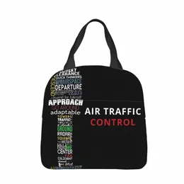 air Traffic Ctroller Insulated Lunch Bags Pilot Airplane Aviati Plane Fighter Meal Ctainer Cooler Bag Tote Lunch Box a477#