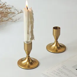 Portacandele Centrotavola da tè antichi in metallo vintage per regalo per gli ospiti Velas Y Soportes Decorazione di nozze FG09