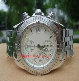 Topquality kol saatleri lüks kronografi çelik chrono a13356 muhteşem gümüş çubuk kadran erkek039s saat elbise saatleri 183842477