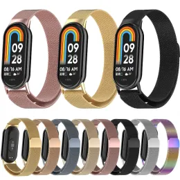 Milanese Loop Strap for Xiaomi Mi Band 8 Strap Accessories Smart Watch Belt Armband Pulseira Correa Miband 8 NFC Watchband