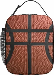 Basket Basketball Lunch Bag for Women Men Izolowane wielokrotne użycie lunchu do pracy w biurze szkoła piknik przenośny bento torba chłodnica e0c3#