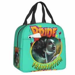 2023 New Bride Of Frankenstein Insulated Lunch Bags Horror Tv Movie Portable Thermal Cooler Bento Box Outdoor Cam Travel 83Wk#