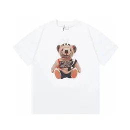 Teddy bear print short-sleeved T-shirt feel very comfortable fashionability versatile men and women with the same Asian size