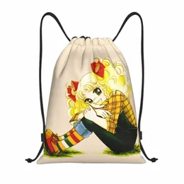 Candy Candy Prochpack Plecak Kobiety mężczyzn sportowy SACKPACK Składany Carto Anime Manga Shop Work N3NQ#