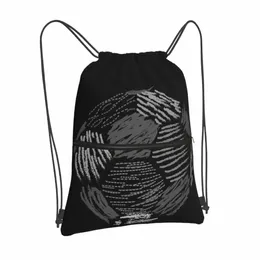 Bola de futebol com cordão sacos mochilas crianças personalizadas para sapatos masculinos na moda futebol equitação saco voleibol viagem leve esboço t3mY #