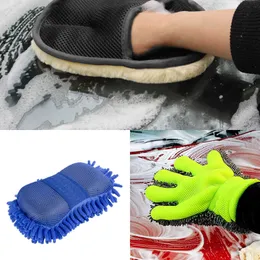 Ulepszanie gorących rękawiczek do mycia samochodowego czyszczenie samochodu gąbka do czyszczenia okien