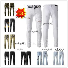 Biker amirirler kot pantolon amils ​​amilirs pantolon pantolon c7m1 am 2024 jean adam yeni varışlar delikleri lüks lüks Coolguy tasarımcısı CTHI denim giyim mor c7m1 j90e