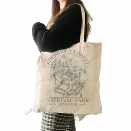 1PC FORBIDDEN FOREST WIZARD HOUSE POTTER TOTE BAG CANVASショルダーバッグ