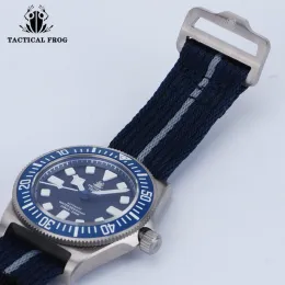 Tactical Frog V4 Titanium Watch Men Sapphire Glass 200m à prova d'água BGW-9 Luminous NH35 Automático Mechanical Dive Wristwatch FXD