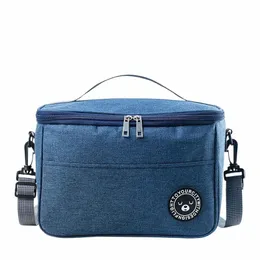 portable Lunch Bag Food Thermal Box Durable Waterproof Office Cooler Lunchbox With Shoulder Strap Organizer Insulated Case Port L2aa#