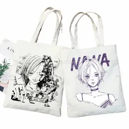 Nana Anime Black Stes Nana Osaki Vintage New Arrives Art Canvas Bag TotesシンプルなプリントショップバッグライフカジュアルパカクZ4ot＃