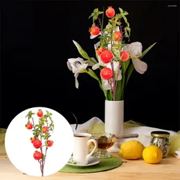 Dekorativa blommor 2 datorer Fake Plant Simulation Pomegranate Fruit Ornament Silk Bushes Foam Livselike Bouquet