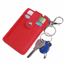 Nya unisex -färger Portabelt ID -korthållare Busskort täcker fallkedjan nyckelring verktygshållare fall besök dörr identitetsmärke kort f8ep#