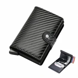 upgraded Versi Men ID Credit Bank Card Holder Case with Hasp ANTI RFID Blocking Wallet Closed with Magnetic Busin v7XJ#