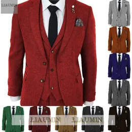 Erkekler Suits High Quialty Erkekler İnce Fit 3 Parça Düğün Smokin Damat İşi Erkek Moda Filmi Rahat Ceket Yelek Pantolon X18