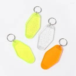 Hooks DIY Blank Plastics El Motel Key Chains Tag Pendant Keychain Keyring Mail Box Gifts Plastic Decoration