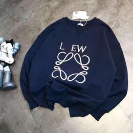 Loewve Sweater Designer Fashion Women's Brand LOE Embroidered Three Dimensional Letter Hoop Sweater For Men And Women