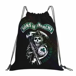 Anarchy Ss Of Ireland Drawstring Bags Gym Bag Bookbag New Style Sports Bag Riding Backpack W4fw #