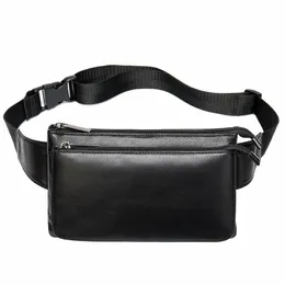 WESTAL HERS MIDSTBAG Äkta läder för män Man Fanny Pack Designer Luxury Brand Bell Belt Men bröst/höftväskor Sling Pack 8940 G9QH#