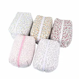 1pc Storage Organizer Floral Puffy Quilted Makeup Bag Fr Printed Cosmetic Pouch Travel Cosmetic Bag Makeup Accory 329M#