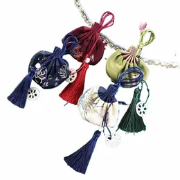 fatias pingente cordão pacote bolso bling saco estilo chinês bolsa de armazenamento de jóias carry sachet han pano bolso h7af #