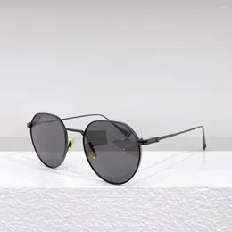 Sunglasses Fashion Female Sunlasses DT DLX420A Pure Titanium Round Women's Men Original Case