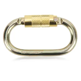 Zubehör Karabiner Clip Twist Type Lock Tür 40Cr legierter Stahl O-förmiger multifunktionaler, hochfester, robuster Karabiner zum Klettern