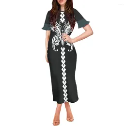 Partykleider Neuestes Design Damenbekleidung Kurzarm Maxi Nachtkleid für Frau Tribal Stilvolles Paket Hüftrock