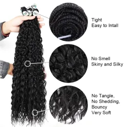 32Inch Afro Kinky Curly Synthetic Hair Bundles Soft Water Wave Organic Fake Hair Extensions Super Long Curls 9PCSフルヘッド