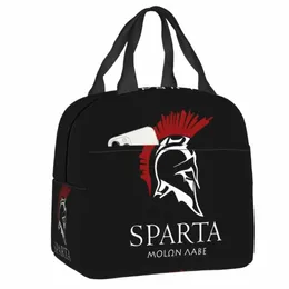 Spartan Mol Labe Sparta Warrior Lunch Box Waterproof Warm Cooler Thermal Food Isolated Lunch Bag For Women Picnic Tote Påsar P2EB#