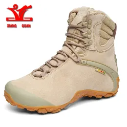 Botas xiangguan masculino masculino de botas táticas ao ar livre tênis de camping de camping de candidatos de caminhada altos calçados femininos à prova d'água