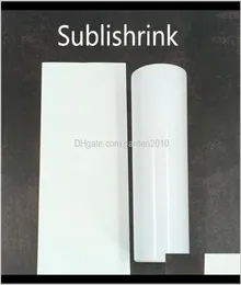 Verpackungsbeutel 100 Stück / Menge weiße Sublishrink-Schrumpffolie aus wärmeschrumpfbarem Kunststofffilm für Ofensublimationsbecher 20 Unzen 30 Unzen Skinny Tumblers 15628225