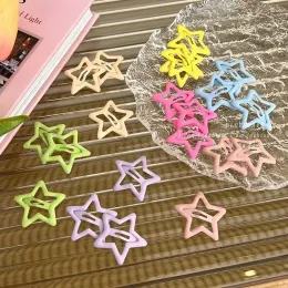 10-20Pcs Colorful Star Hairpin Metal Bb Clips Y2K Women Girl Side Clip Five-pointed Star Mini Hairpins Children Hair Accessories
