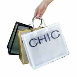 torebki Wysokiej jakości torby na prezenty PVC FI Torby sklepowe Transparent Cosmet Organizer Torby Opakowanie biżuterii M0E1#