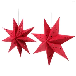 Titulares de vela 2 PCs Decorações de papel de lanterna de Natal Ornamentos domésticos Lanternas de origam