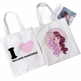 Melanie Martinez Streetwear Kawaii Cry Baby Mulheres Bolsas de ombro Casual Bolsa Bolsa Bolsa Mulheres elegantes Bag de Canvas G0XE#