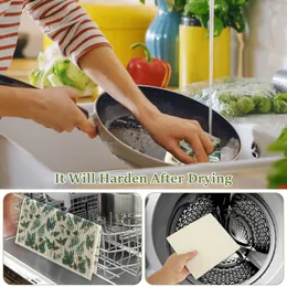 6pcsキッチンのためのスウェーデンの食器布の再利用可能なキッチン料理タオル吸収性キッチン食器洗濯物洗えるキッチン料理ぼろき