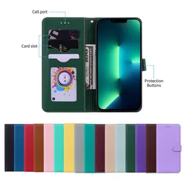 Full Protection Flip Phone Cover for Samsung A01 A02S A03 A05S Core A11 A21 A31 A41 A51 A20 A30 A50 A70 Kickstand Card Pocket Soft TPU Case with Retail Package